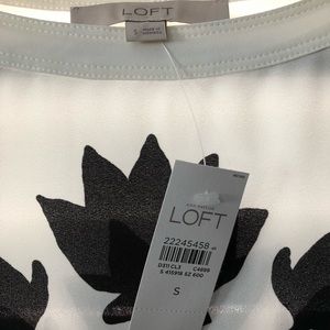 LOFT BNWT black and white top